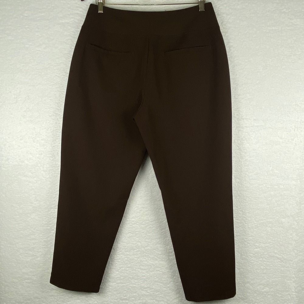 Athleta Women's 12P Brooklyn Heights High Rise Ankle Pants Brown Business - Picture 3 of 10